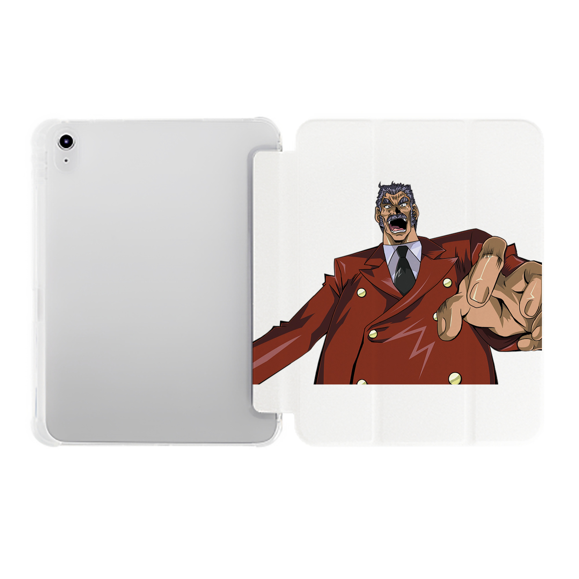 （画像用） 遊☆戯☆王 Yu-Gi-Oh! IPad ケース ペン収納付き 三つ折りスタンド PUレザー×シリコン 対応機種9.5/10.5/10.9インチ